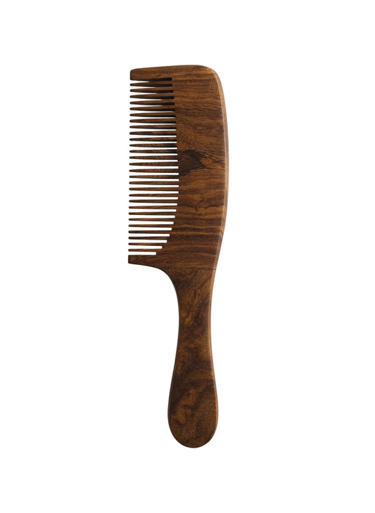 Wooden Comb Long Handle (Thin Teeth )